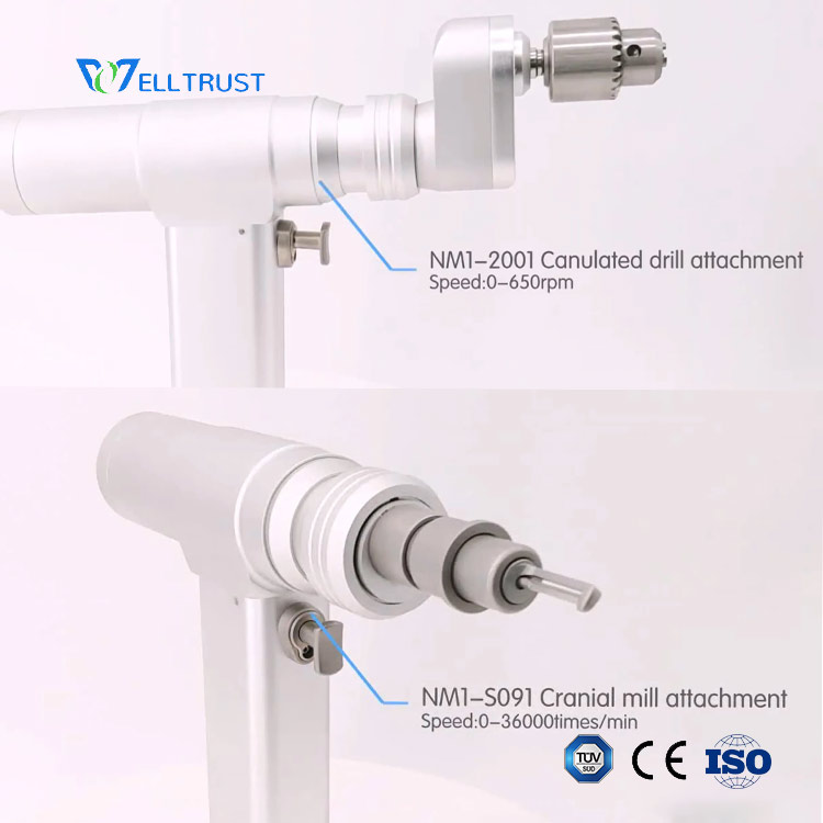 A100 veterinary orthopedic saw and drill system with Ni-MH battery for pet surgery.